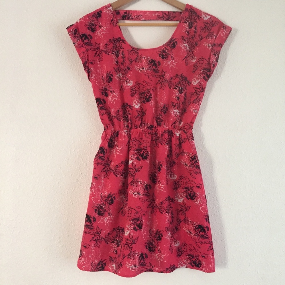 Candie's Hot Pink Floral Dress Size XS